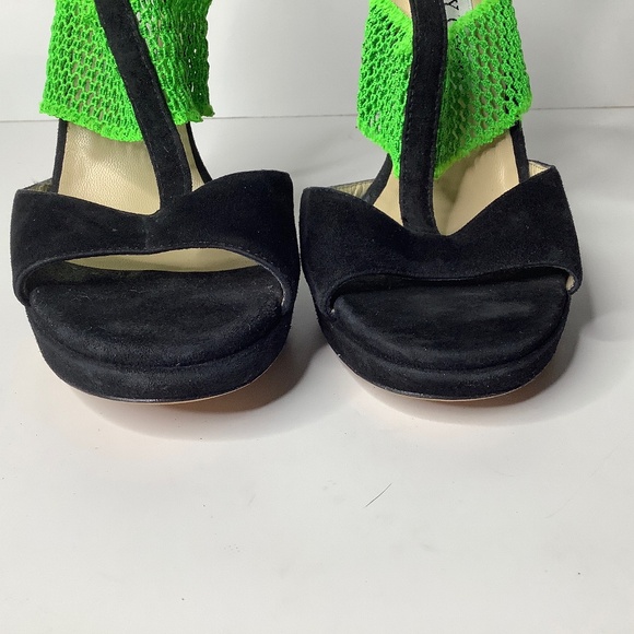 Jimmy Choo Black Suede Lana Open Toe Platform Sandals Size 37. - Picture 9 of 16